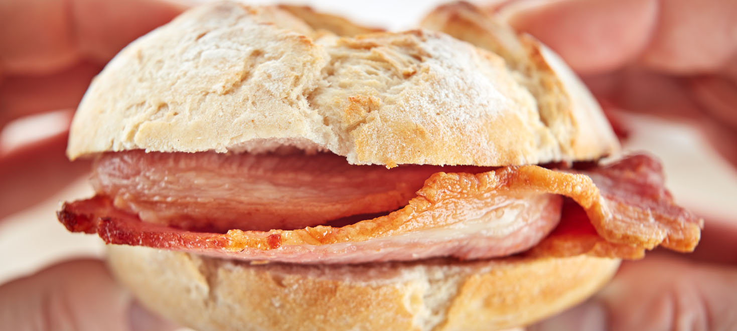 Bacon bap hot food grab and go