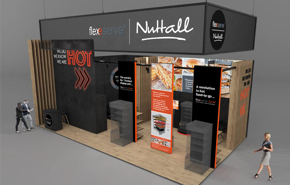 Flexeserve® stand at EuroShop 2020 exhibiting grab and go heated displays