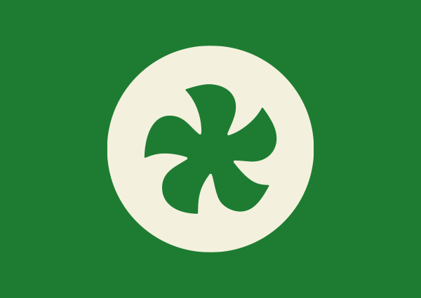 Green version of Flexeserve's fan icon - representing the Flexeserve green initiative