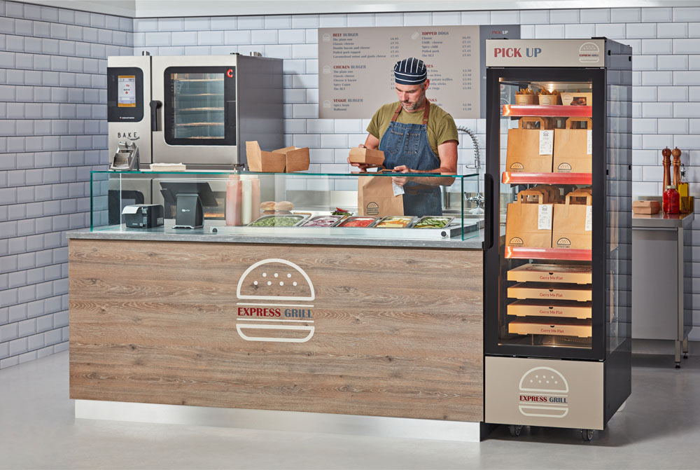 Food delivery orders packaged and hot-held in Flexeserve Hub®