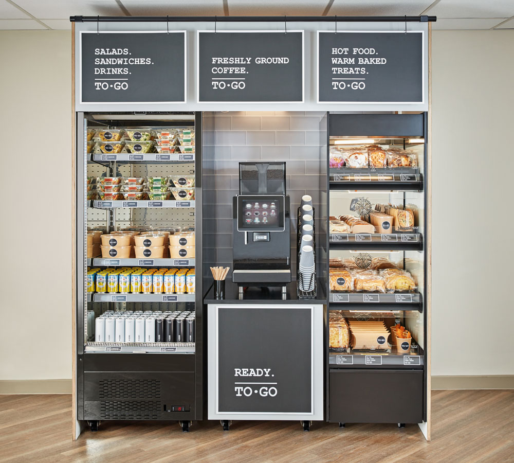 Flexeserve Zone within a self-service food-to-go display for contract catering
