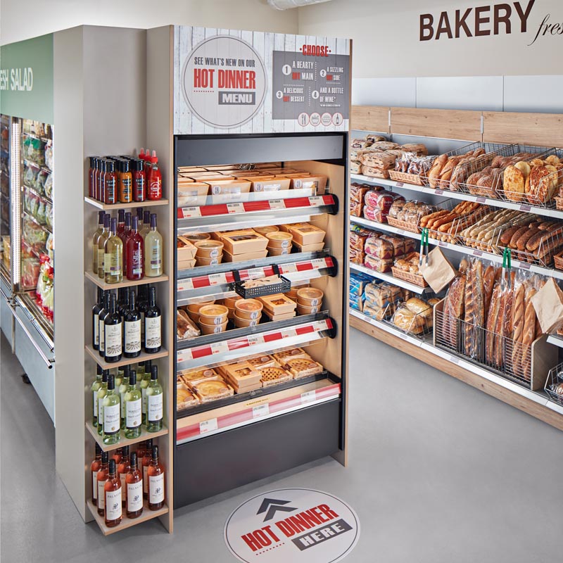 Flexeserve Zone hot-holding unit in a supermarket