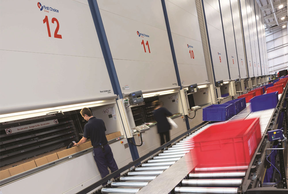 People working in First Choice Group's parts distribution centre 