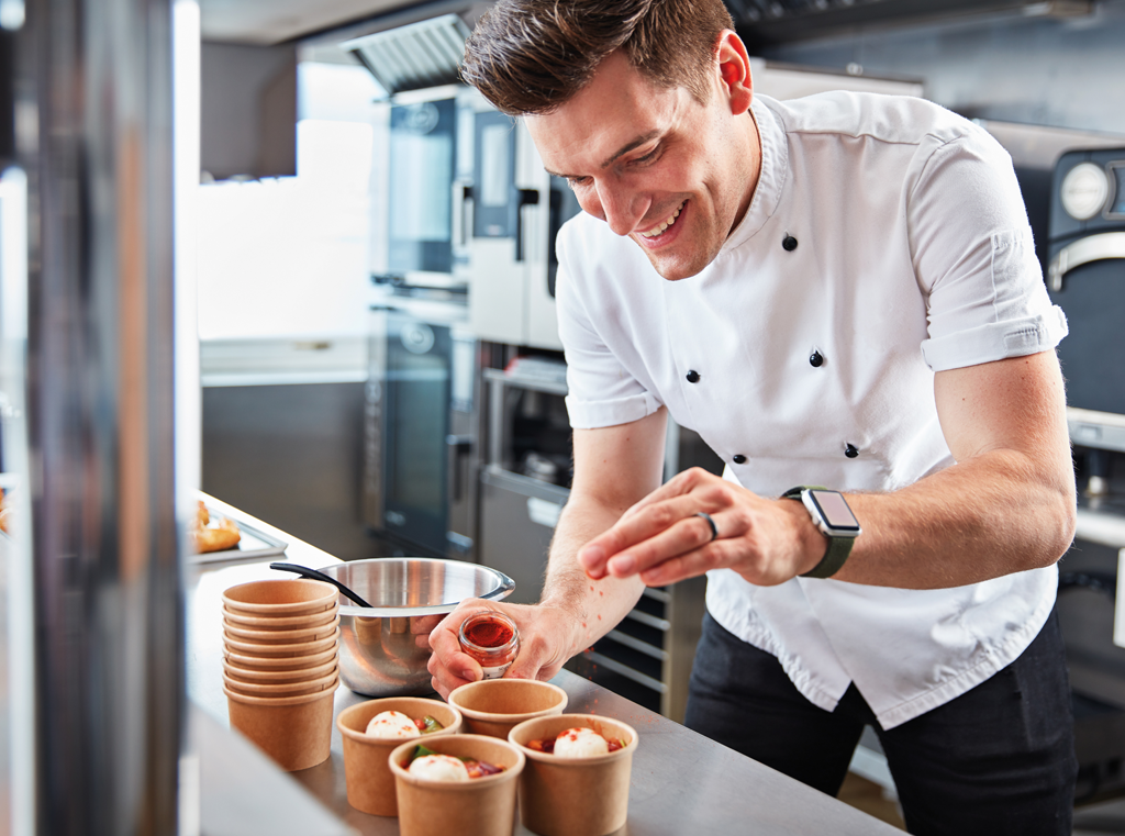 Warwick Wakefield, Customer Experience Director, demonstrating how they share their culinary expertise