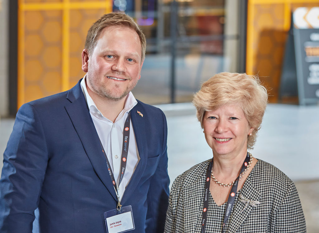 Jamie Joyce and the U.S. Embassy's Rosemary Gallant outside The Hive