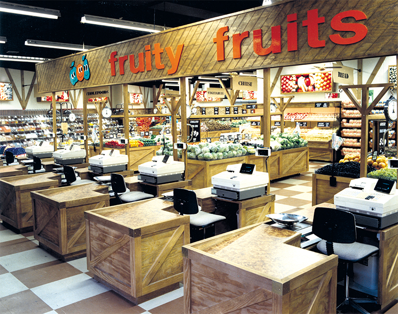 A branch of Fruity Fruits, well ahead of its time, created by this retail pioneer