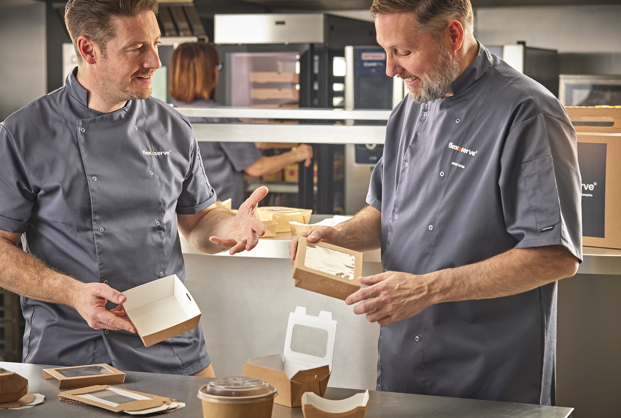 Adam Dyer, Director of Culinary leading a packaging demonstration in the Culinary Support Center