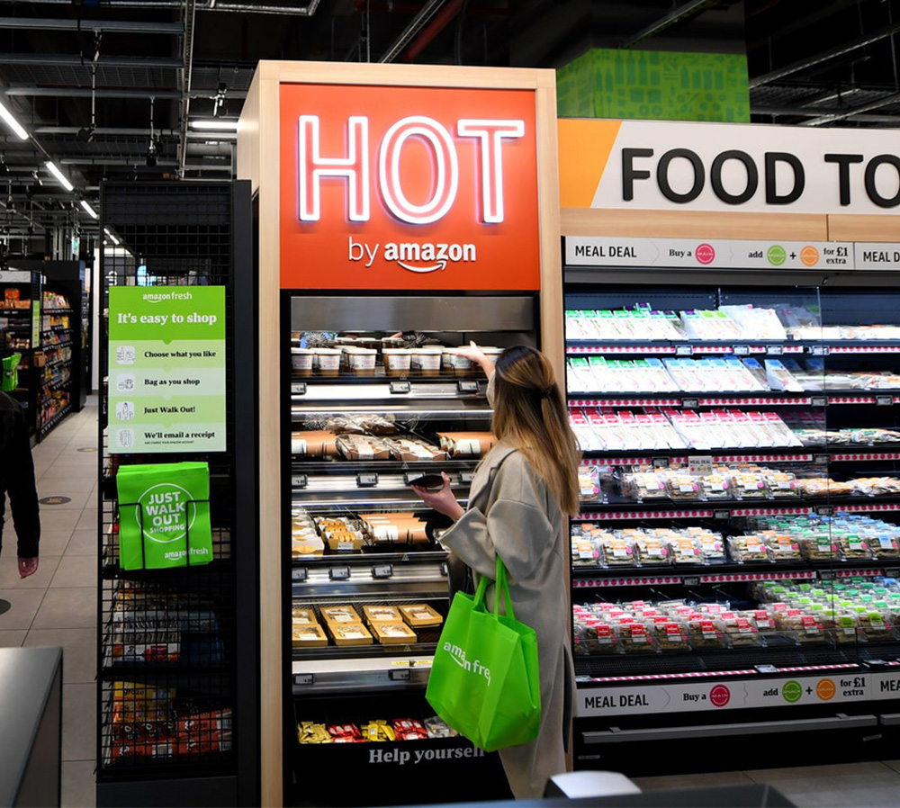 Flexeserve units integrated seamlessly into Amazon Go's revolutionary self-service concept