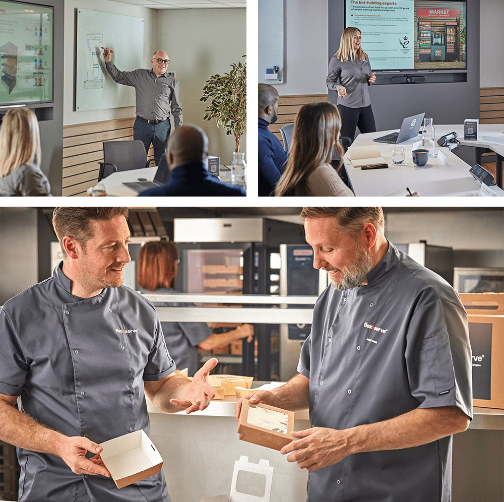 Flexeserve's experts delivering Flexeserve Solution, the industry's only answer to achieving an optimized hot food operation