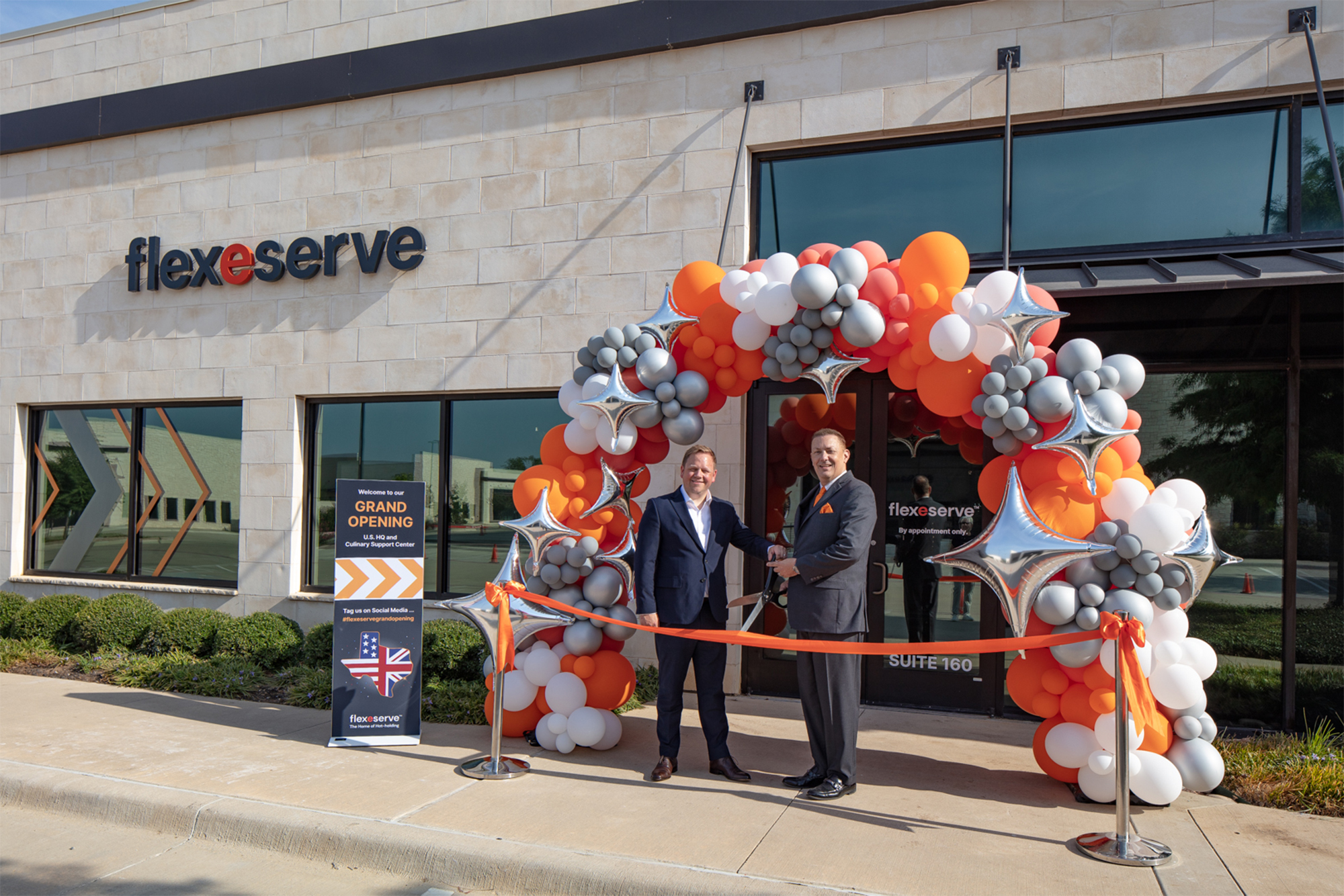 The Flexeserve Inc. Grand Opening saw Global CEO, Jamie Joyce and President of Flexeserve Inc., Dave Hinton officially launch the Southlake facility