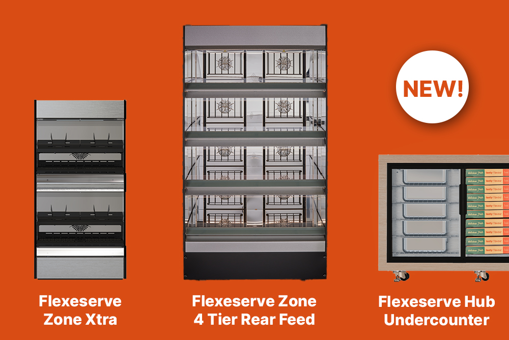 Flexeserve Zone Xtra, Flexeserve Zone 4 Tier Rear Feed and Flexeserve Hub Undercounter are three brand-new hot holding units coming to HostMilano 2023