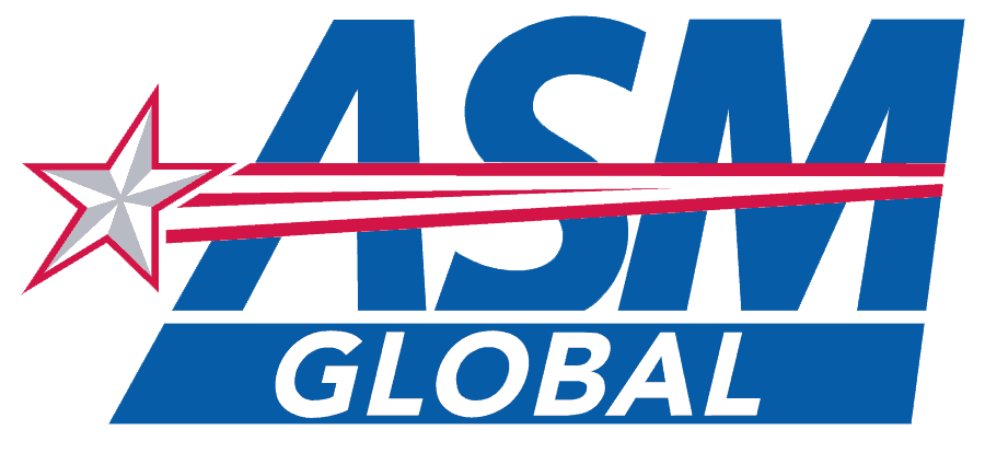 Logo for ASM Global where they have implemented a new hot-holding programme with Flexeserve products and services, resulting in amazing hot food quality, reduced food waste and incredible efficiencies