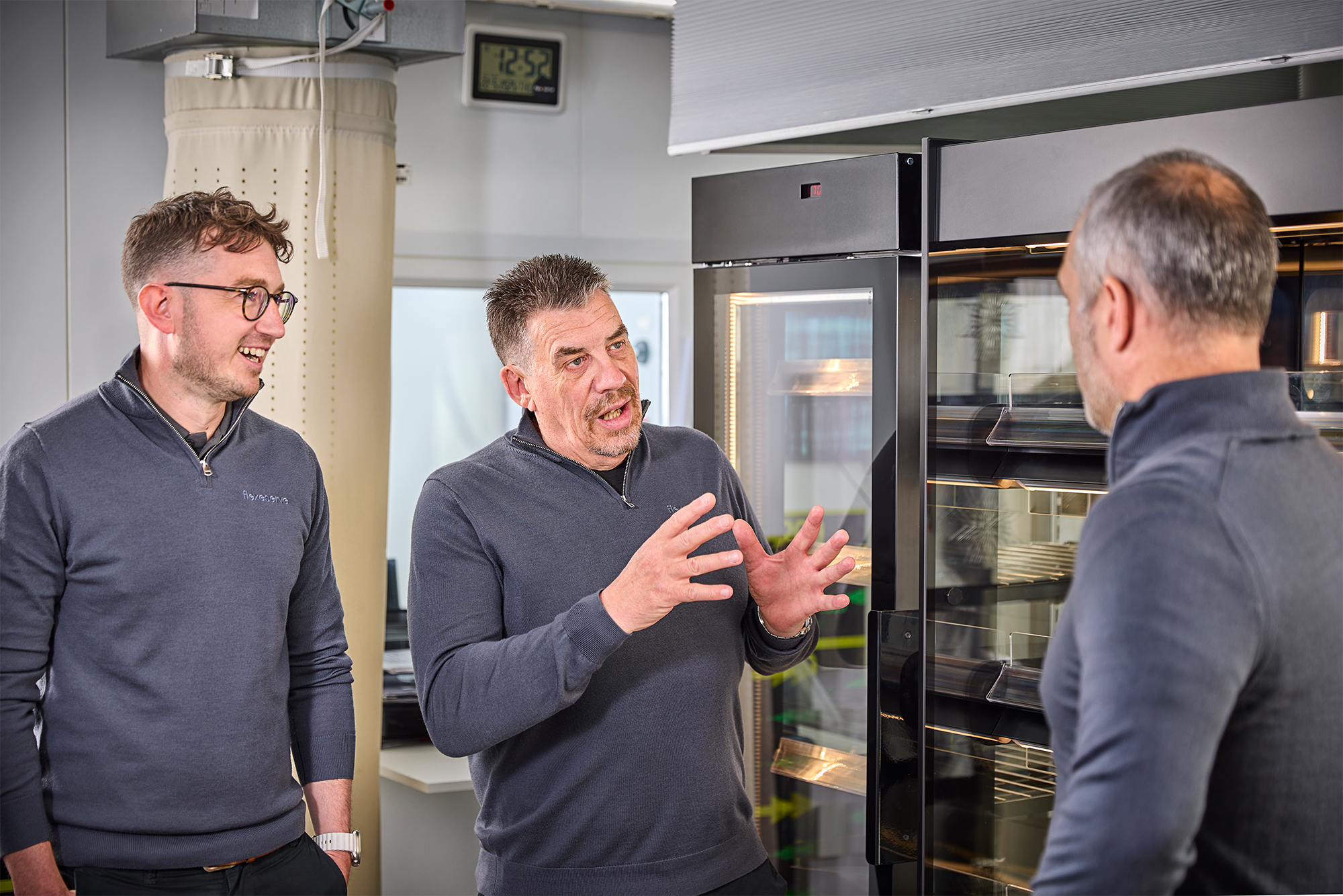 Dan Vallance (left), Mick Steele (centre) and Jon White (right), the driving force behind Flexeserve's unique food-to-go innovations.