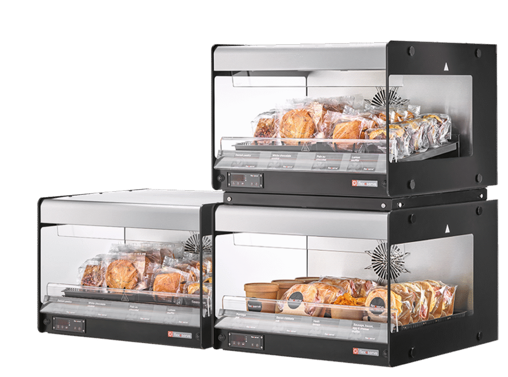 Flexeserve Zone Lite with a variety of hot grab-and-go - the latest product in the Flexeserve Zone Countertop range