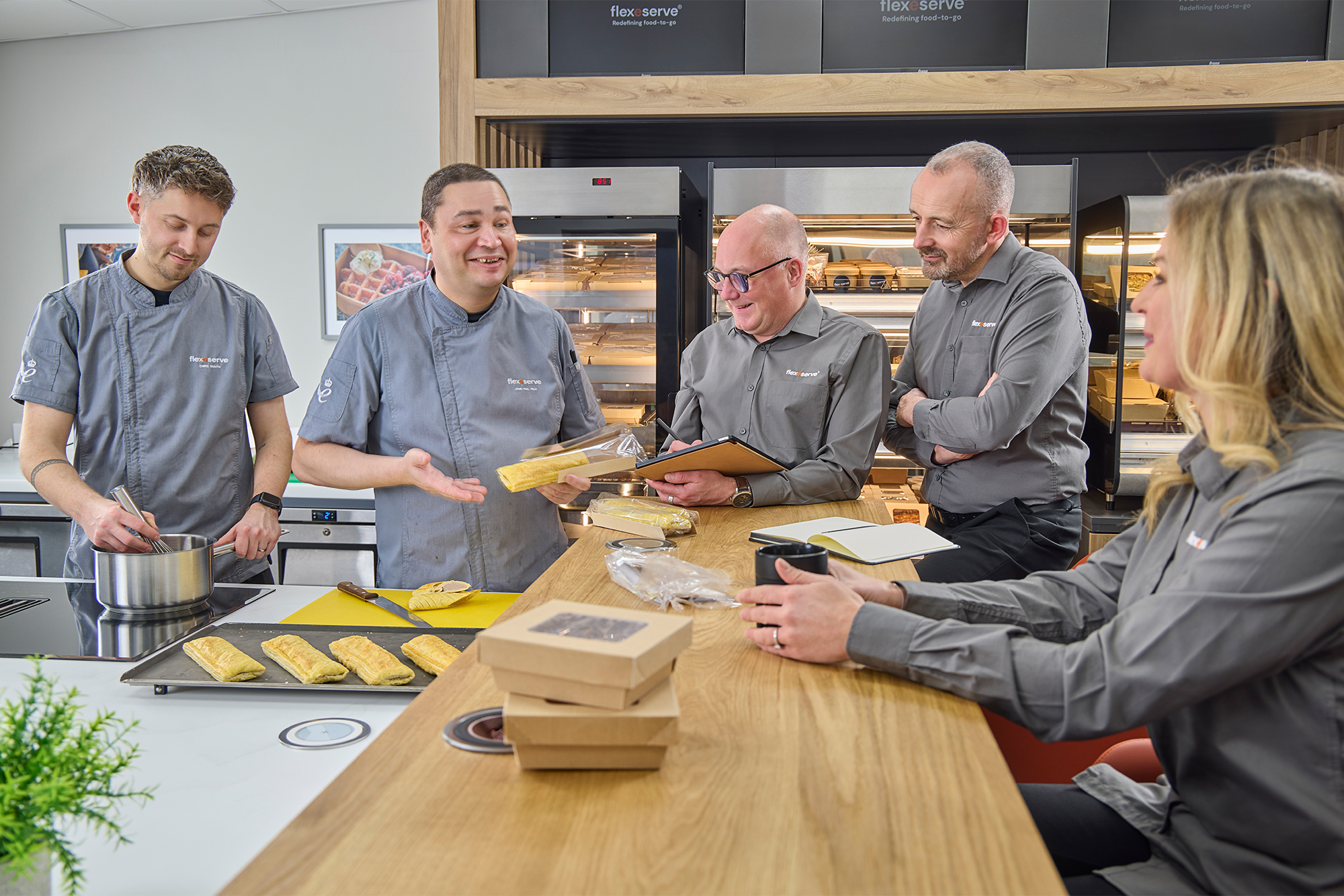 The Flexeserve Solution team in the new Culinary Support Centre where they can test and advise every customer on their menu, cook methods, packaging options and much more