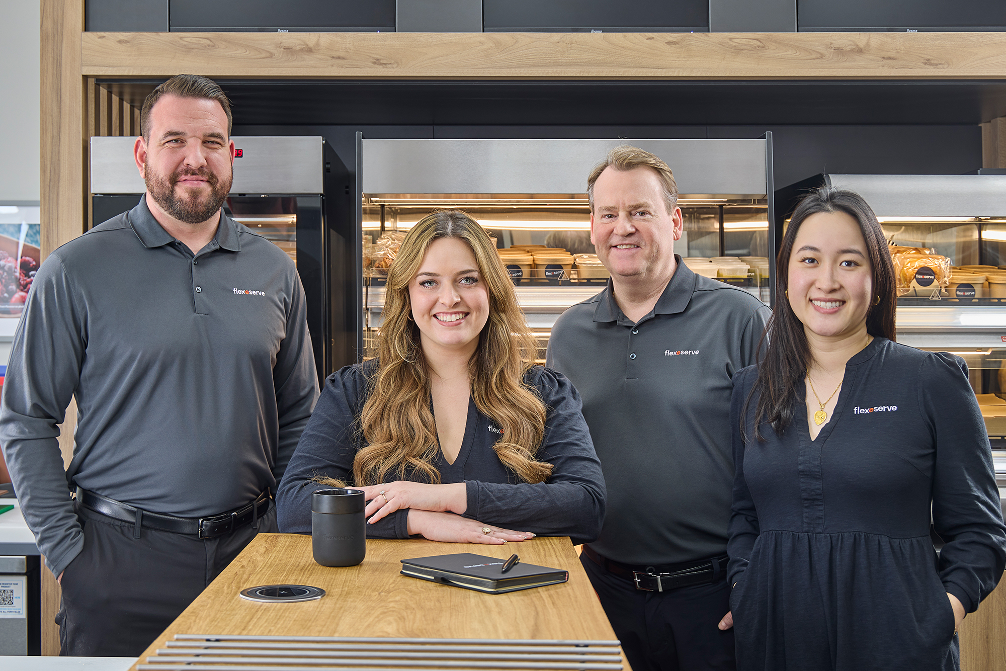 The complete Flexeserve Sales team [left to right], Scott Turbeville, Rachel Paul, Conrad Randell and Rachel Chin