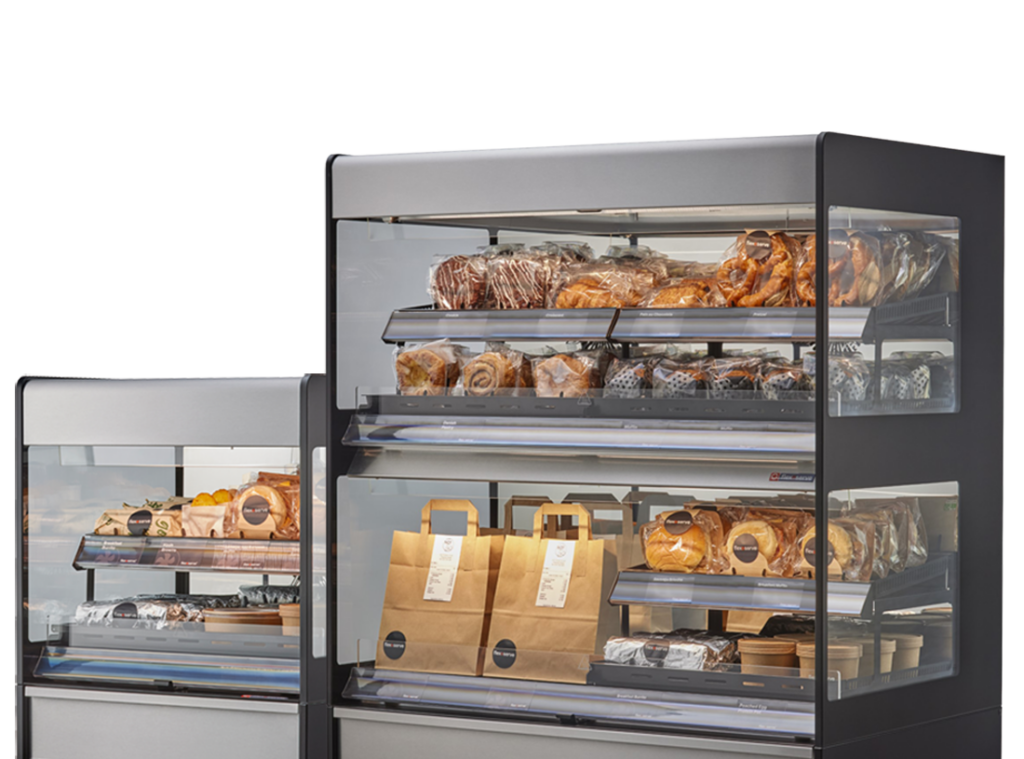 Flexeserve Zone Xtra, disponible en versiones de 1 y 2 niveles, le ofrece una vitrina de comida caliente de mostrador de alta capacidad, para colocarla directamente sobre el mostrador del establecimiento